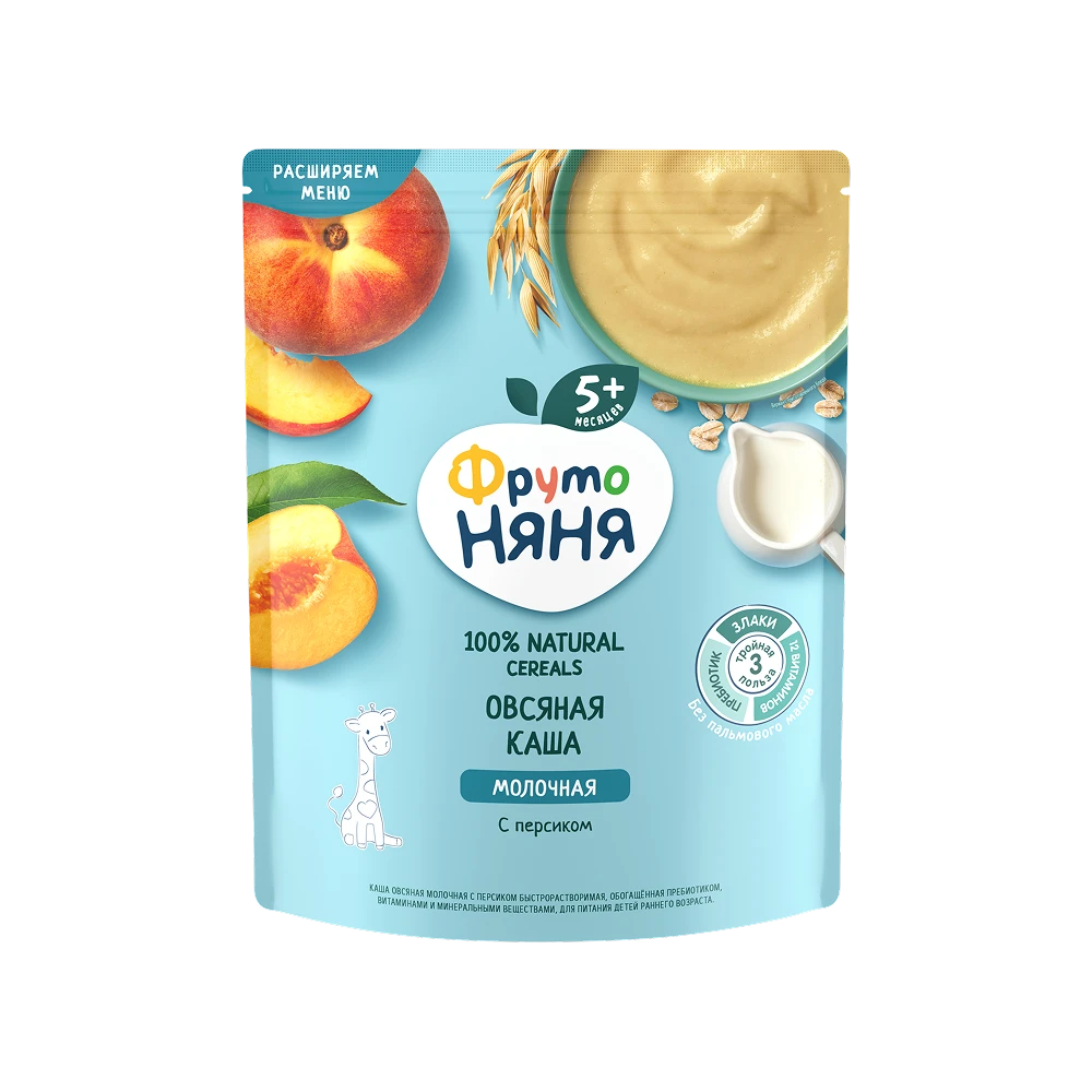 Bột ăn dặm khô sữa yến mạch "FrutoNanny" vị đào