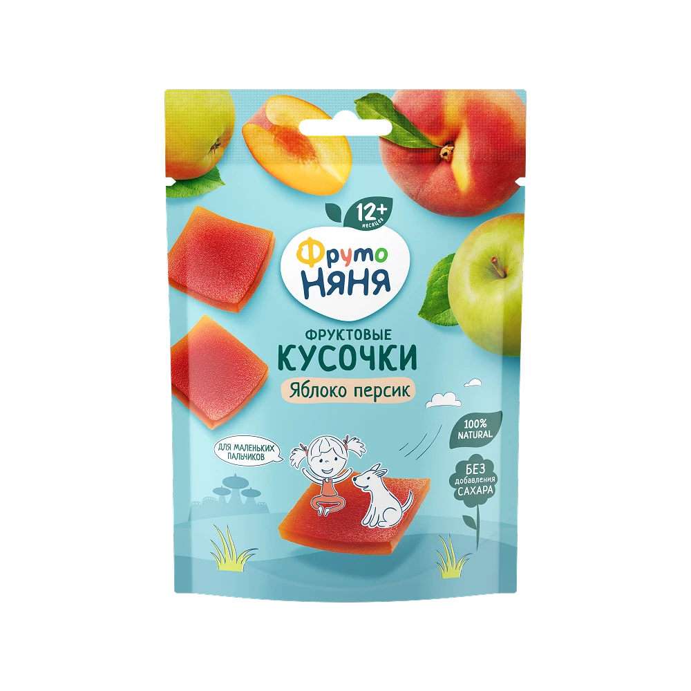 «ФрутоНяня» фруктовые кусочки из яблок и персиков
